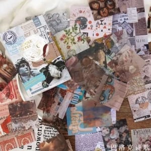 Journalling Ephemera Sticker Pack (55 pcs) - Baroque Poetry