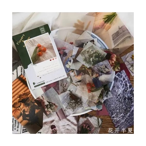 Journalling Ephemera Sticker Pack (55 pcs) - Flowers of Summer