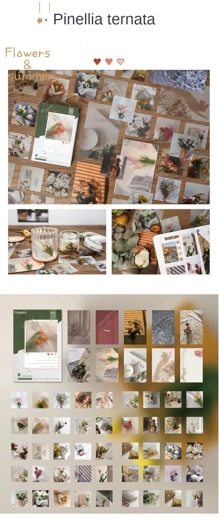 journalling_ephemera_stickers_55pcs_Flowers_of_Summer_1