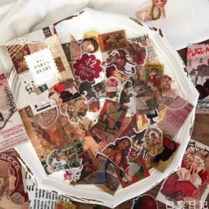 Journalling Ephemera Sticker Pack (55 pcs) - Paris Diary