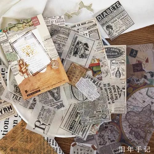 Journalling Ephemera Sticker Pack (55 pcs) - Retro Life journalling ephemera stickers 55pcs Retro Life 1 Journalling Ephemera Sticker Pack (55 pcs) - Retro Life