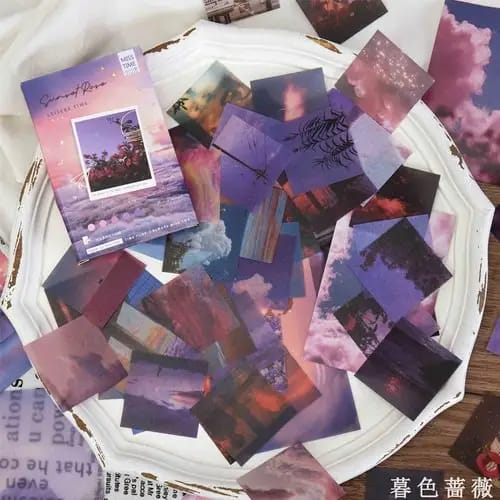 Journalling Ephemera Sticker Pack (55 pcs) - Sunset Rose journalling ephemera stickers 55pcs Sunset Rose Journalling Ephemera Sticker Pack (55 pcs) - Sunset Rose