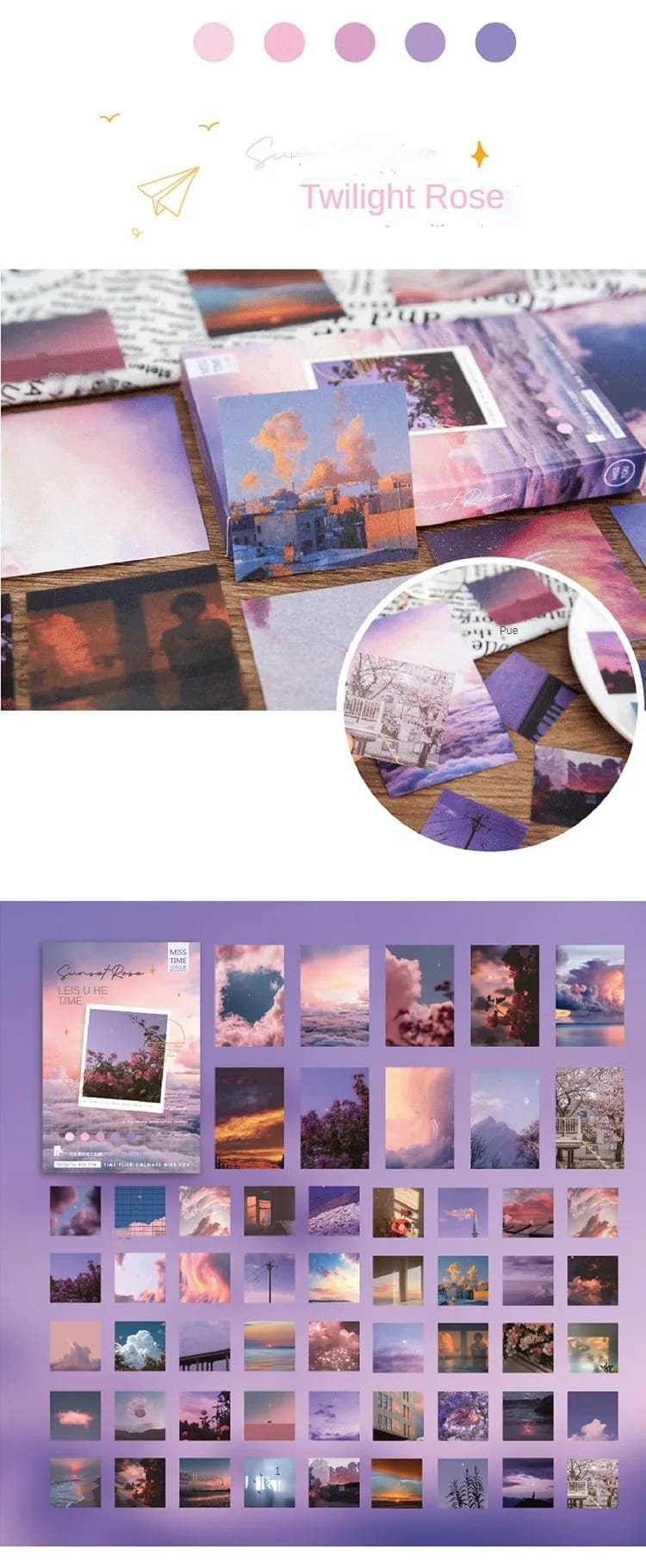 Journalling Ephemera Sticker Pack (55 pcs) - Sunset Rose journalling ephemera stickers 55pcs Sunset Rose 1 journalling_ephemera_stickers_55pcs_Sunset_Rose_1