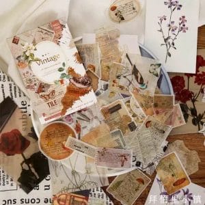 Journalling Ephemera Sticker Pack (55 pcs) - Vintage Elements