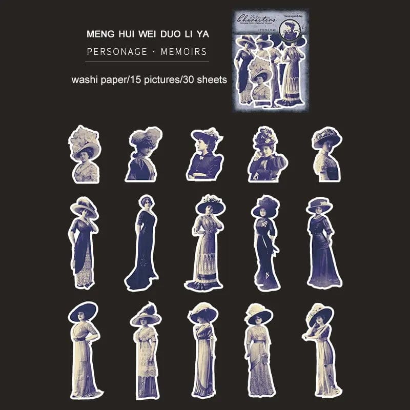 Vintage Retro Characters (30 pcs) (HGD-TRUZ003)