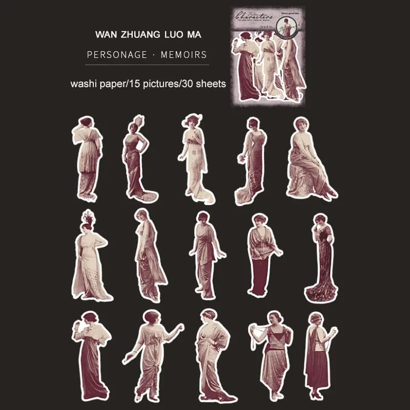 Vintage Retro Characters (30 pcs) (HGD-TRUZ007)