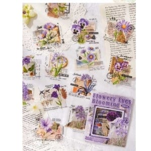 Clear PET Stickers (20 pcs) – Flowery Eyes Blooming (CJHY)