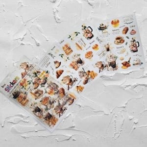 PET Clear Stickers (3 sheets) – A cup of coffee time series (WX-SK-4)