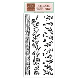 Stamperia Create Happiness Stencil 4.72"X9.84" by Vicki - Welcome Home Nature