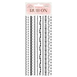 Stamperia Rub-On 4"X8.5" - Create Happiness - Border Black