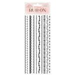 Stamperia Rub-On 4"X8.5" - Create Happiness - Border Black