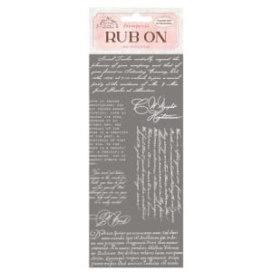 Stamperia Rub-On 4"X8.5" - Create Happiness - Writing White