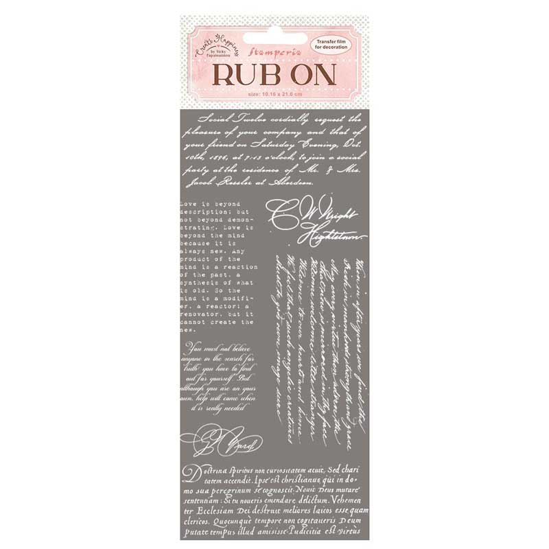 Stamperia Rub-On 4"X8.5" - Create Happiness - Writing White stamperia rubon DFLRB02 Stamperia Rub-On 4"X8.5" - Create Happiness - Writing White