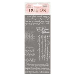 Stamperia Rub-On 4"X8.5" - Create Happiness - Writing White