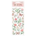 Stamperia Rub-On 4"X8.5" - Create Happiness - Flowers and Butterfly