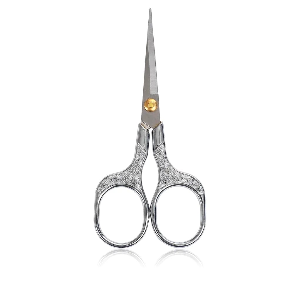 Vintage Intricate Detailed Scissors for Journalling - Silver