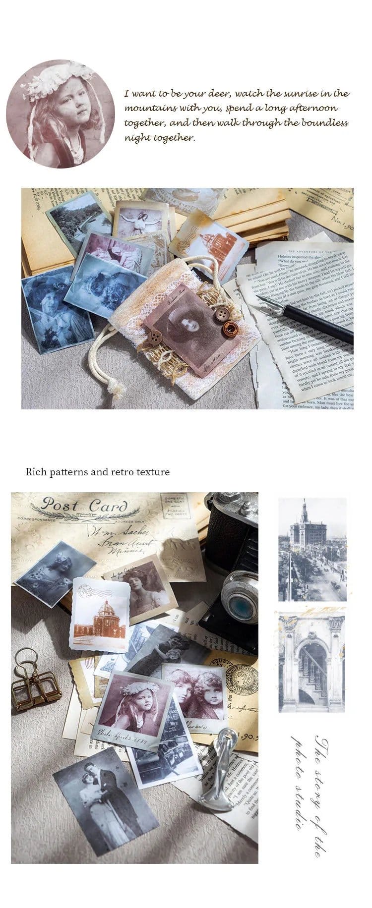 Vintage Places Journalling Stickers (45 pcs) vintage photo Stickers 2 vintage_photo_Stickers_2