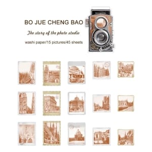 Vintage Places Journalling Stickers (45 pcs)