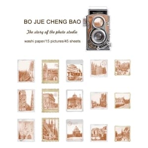 Vintage Places Journalling Stickers (45 pcs)