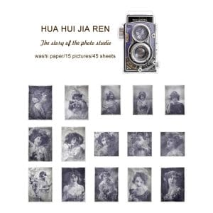 Vintage Lades Blue Tones Journalling Stickers (45 pcs)