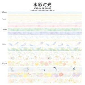 A box of Washi Tapes - Watercolor Time