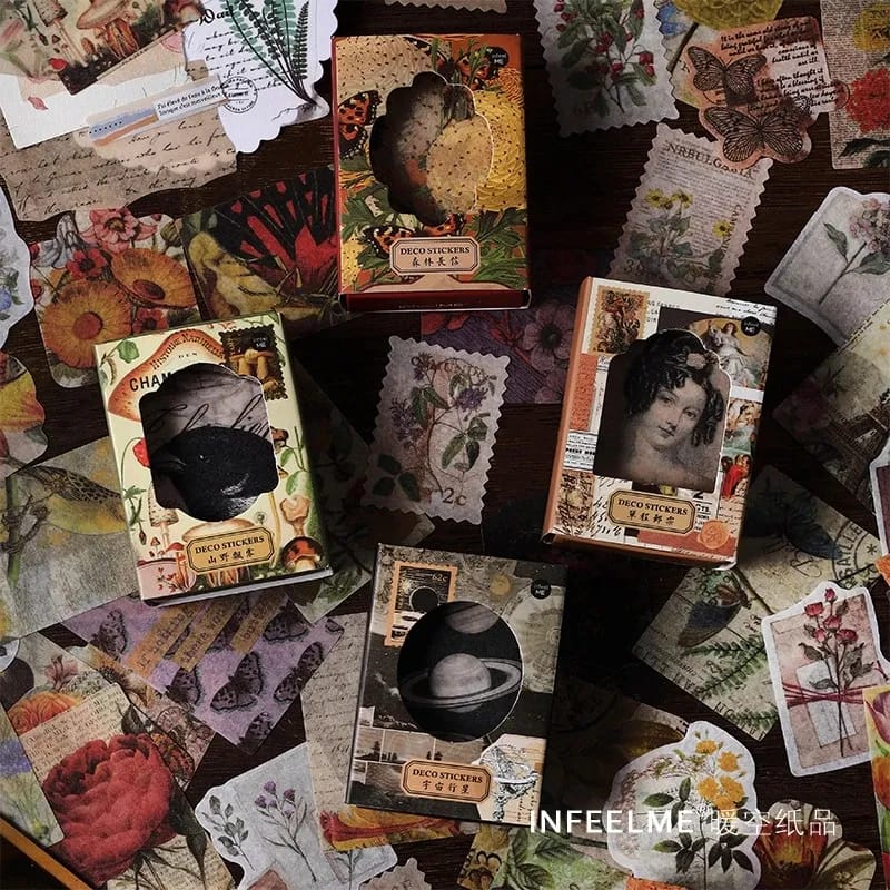 Journal Ephemera Stickers (100 pcs) (TZB-3179) 100pcs_journalling_Sticker_box_1