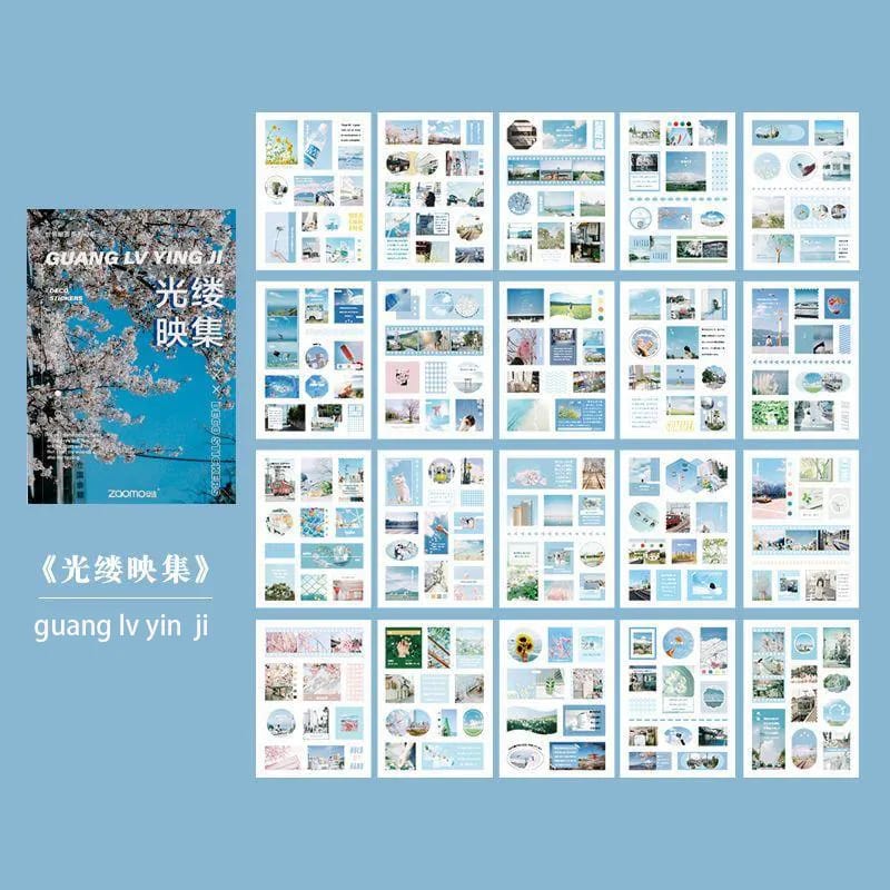 Journalling Sticker book with Elements (20 Sheets) (TZ-628) 20sheets mix sticker book journalling TZ 628 Journalling Sticker book with Elements (20 Sheets) (TZ-628)