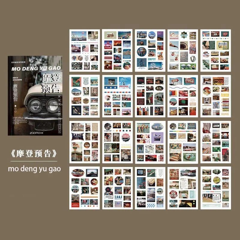 Journalling Sticker book with Elements (20 Sheets) (TZ-630) 20sheets mix sticker book journalling TZ 630 Journalling Sticker book with Elements (20 Sheets) (TZ-630)