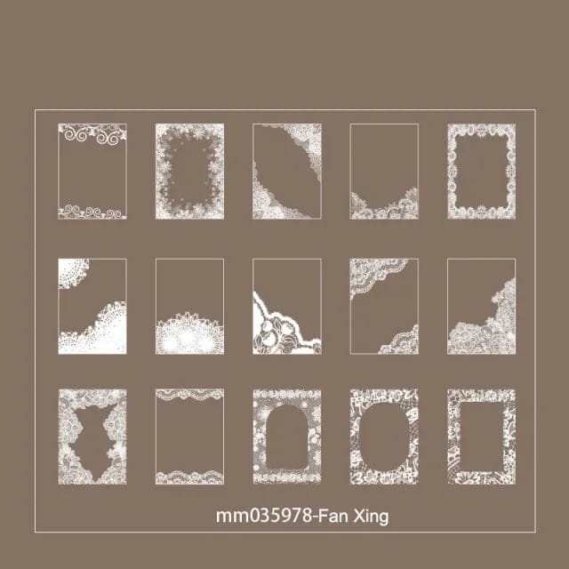 Clear PET White Stickers (30 pcs) - MM035947 30pcs clear white Stickers MM035947 Clear PET White Stickers (30 pcs) - MM035947