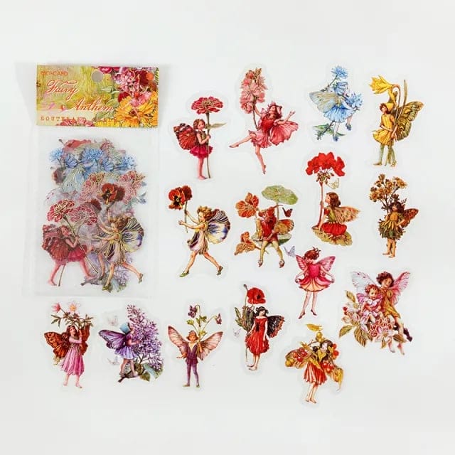 Clear PET Foiled Stickers (30 pcs) - Fairy Anthem 30pcs foiled clear PET stickers fairy anthem Clear PET Foiled Stickers (30 pcs) - Fairy Anthem