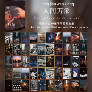 Photo Sticker Book for Journal Ephemeras (50 sheets) - Muted Tones (WSTZ0224)