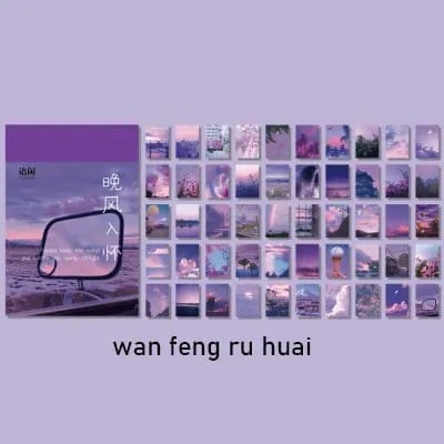 Photo Sticker Book for Journal Ephemeras (50 sheets) - Purple tones (YXTZ0380) 50pcs sticker booklet YXTZ0380 Photo Sticker Book for Journal Ephemeras (50 sheets) - Purple tones (YXTZ0380)