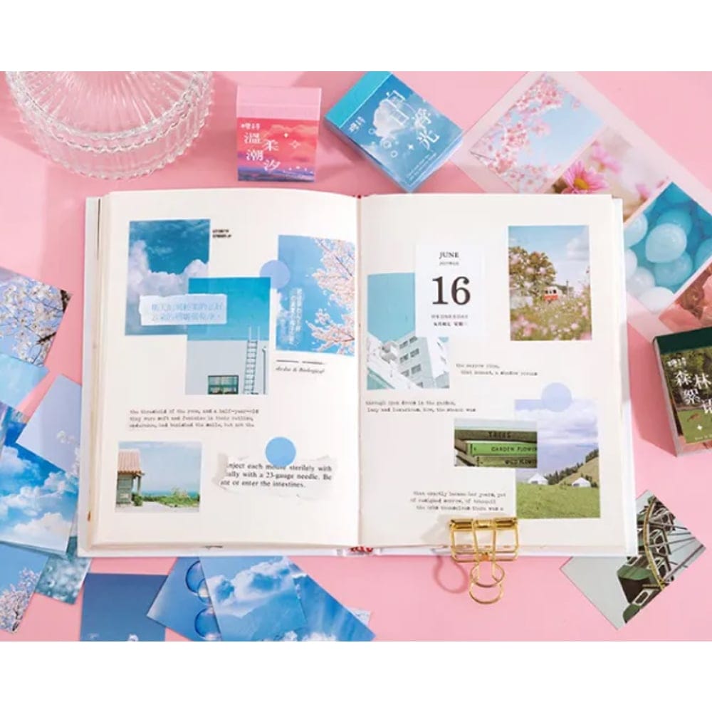 Photo Sticker Book for Journal Ephemeras (50 sheets) - Purple Tones (TS07A002) 50pcs sticker booklet opauque 2 50pcs_sticker_booklet_opauque_2