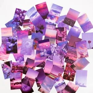 Photo Sticker Book for Journal Ephemeras (50 sheets) - Purple Tones (TS07A002)