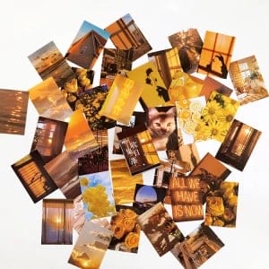 Photo Sticker Book for Journal Ephemeras (50 sheets) - Yellow Tones (TS07A004)