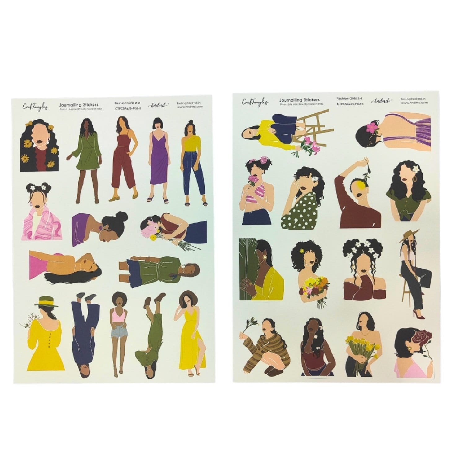 CrafTangles Precut Journal Stickers - Fashion Girls 2 (Spring Collection) (29 stickers) CrafTangles Fashiion Girls Precut Stickers 2 1 CrafTangles_Fashiion_Girls_Precut_Stickers_2_1
