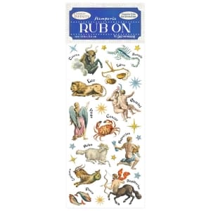 Stamperia Rub-On 4"X8.5" - Zodiac