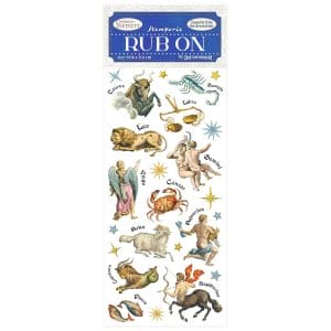 Stamperia Rub-On 4"X8.5" - Zodiac