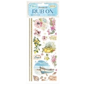 Stamperia Rub-On 4"X8.5" - Create Happiness - Blue Dream