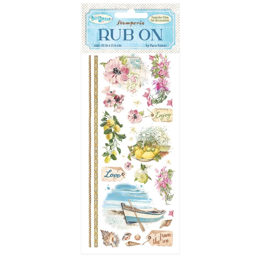 Stamperia Rub-On 4"X8.5" - Create Happiness - Blue Dream DFLRB16 stamperia rubons cosmos Stamperia Rub-On 4"X8.5" - Create Happiness - Blue Dream