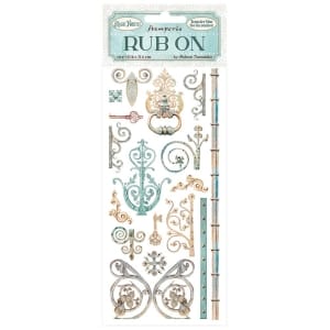 Stamperia Rub-On 4"X8.5" - Magic Forest Keys and Decorations