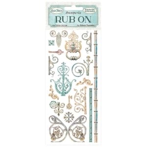 Stamperia Rub-On 4"X8.5" - Magic Forest Keys and Decorations