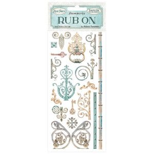 Stamperia Rub-On 4"X8.5" - Magic Forest Keys and Decorations