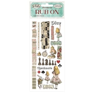 Stamperia Rub-On 4"X8.5" - Alice Through The Looking Glass