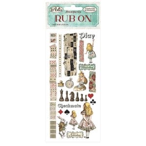 Stamperia Rub-On 4"X8.5" - Alice Through The Looking Glass