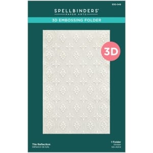 Spellbinders 3D Embossing Folder 5.5"X8.5" - Tile Reflection - Floral Reflection