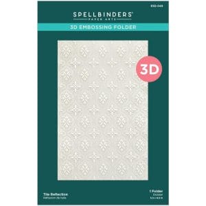 Spellbinders 3D Embossing Folder 5.5"X8.5" - Tile Reflection - Floral Reflection