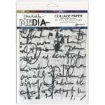 Dina Wakley Media Collage Tissue Paper 7.5"X10" 20/Pkg - Text Collage