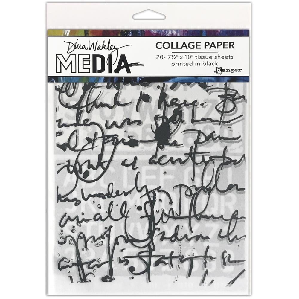 Dina Wakley Media Collage Tissue Paper 7.5"X10" 20/Pkg - Text Collage MDA77886 dina wakley tissue paper Dina Wakley Media Collage Tissue Paper 7.5"X10" 20/Pkg - Text Collage