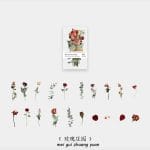 Box Clear PET Flowers Stickers (40 pcs) - Flowers (AQ211005)